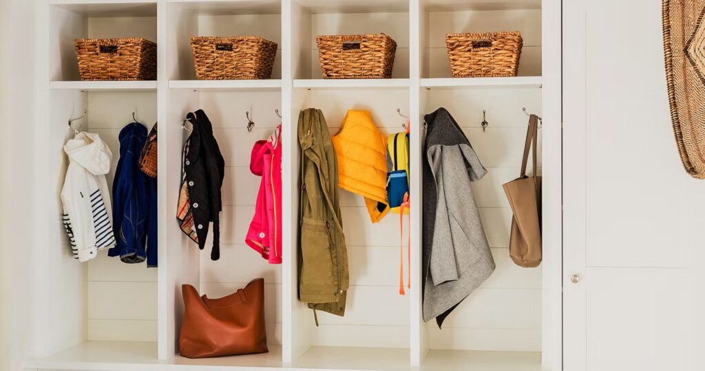 organized mudroom
