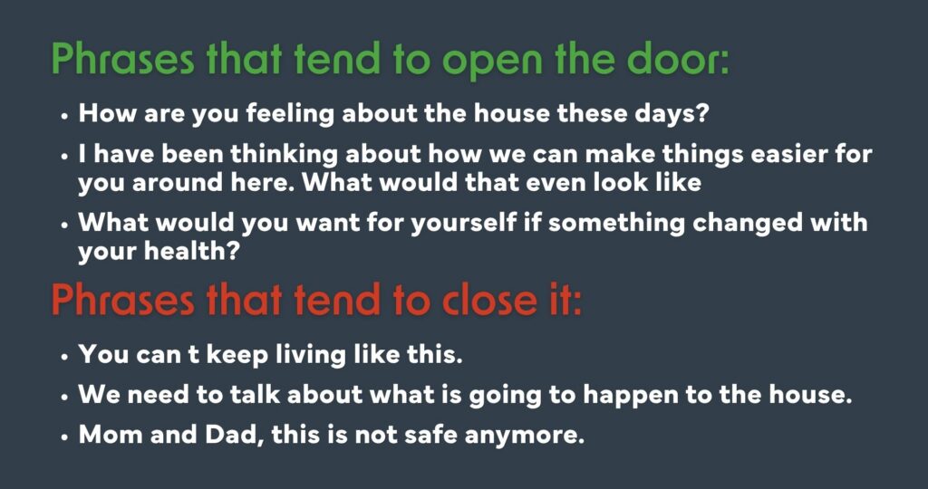 list of phrases that make conversations about moving easier